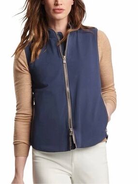 Women’s Peter Millar Surge Grey Zip Vest, water and wind resistant, NWT, XS